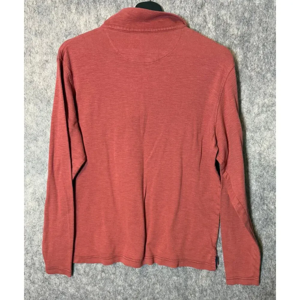 Fish Hippie Mens 1/4 Zip Medium Red Pullover